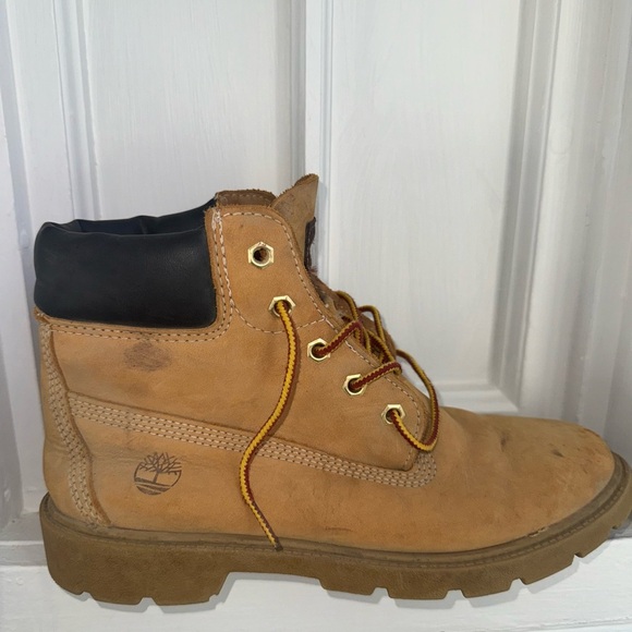 Timberland Wheat Leather Boots with Black Collar main image 4